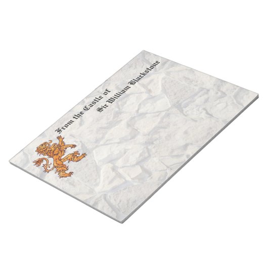 Bloc-note Mur de pierre de Lion héralidé (Incliné)