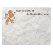 Bloc-note Mur de pierre de Lion héralidé (Devant)