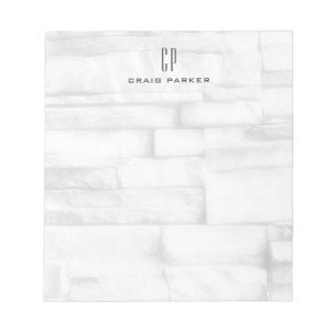 Bloc-note Mur Moderne Monogramme Professionnel Simple
