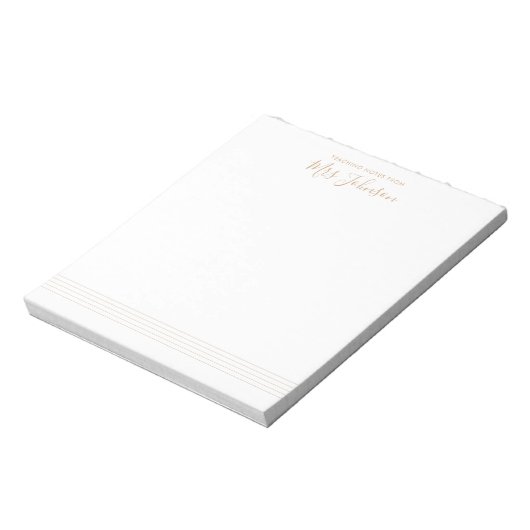 Bloc-note Music Stave Enseignant Notes Script élégant (Tourné)