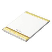Bloc-note Music Teacher Gold Piano Clavier Musicien DJ (Tourné)