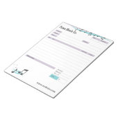 Bloc-note Music Teacher Theme Order Form/Invoice Notepad (Incliné)