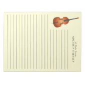 Bloc-note Musicien de basse debout Musique enseignant Jazz B (Devant)