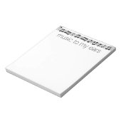 Bloc-note Musique à mes oreilles Professeur (Tourné)