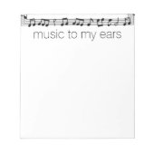 Bloc-note Musique à mes oreilles Professeur (Devant)