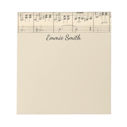 Bloc-note Musique Antique Personnalisée (Devant)