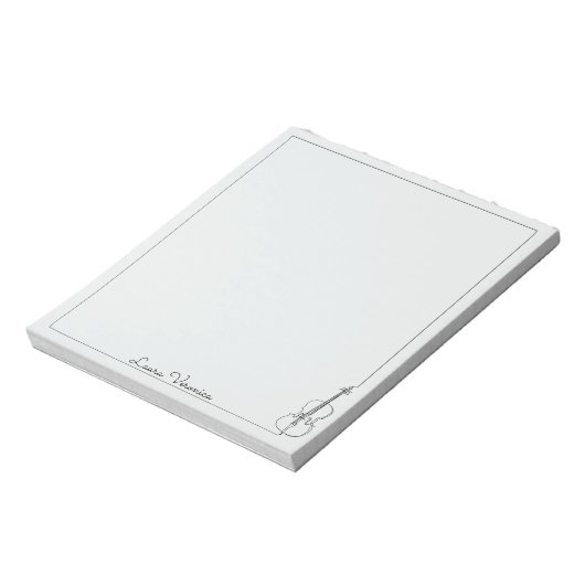 Bloc-note Musique classique Violon Moderne Minimaliste Plutô (Tourné)