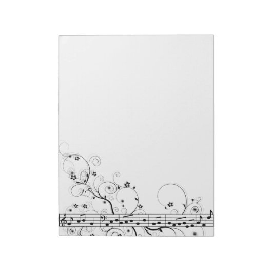 Bloc-note Musique florale (Tourné)