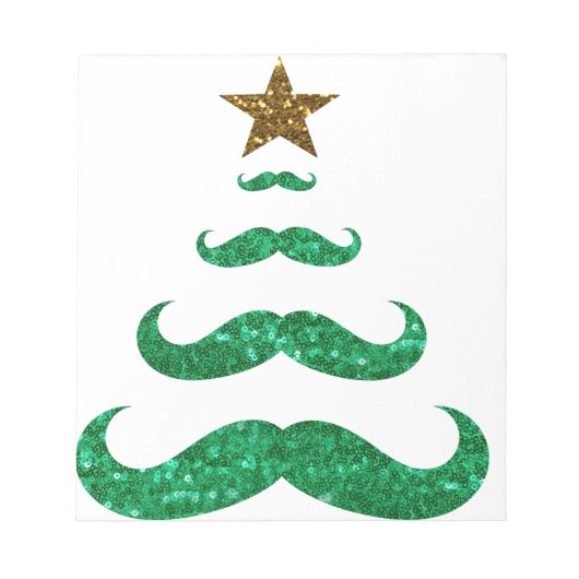 Bloc-note mustache christmas tree (Devant)