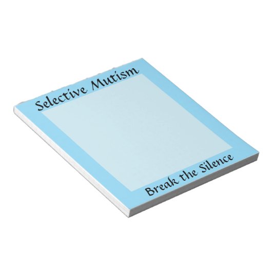 Bloc-note Mutisme Sélectif Briser le Silence (Incliné)