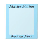 Bloc-note Mutisme Sélectif Briser le Silence (Devant)