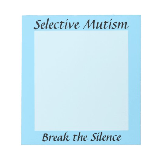 Bloc-note Mutisme Sélectif Briser le Silence (Devant)