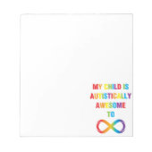 Bloc-note My Child Autistically (Devant)