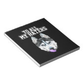 Bloc-note My Husky To All My Haters (Incliné)