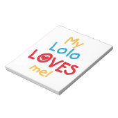 Bloc-note My Lolo Loves Me T-shirts et cadeaux (Tourné)