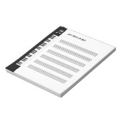 Bloc-note My Music - Musiciens Impromptu Notepad (S) (Tourné)