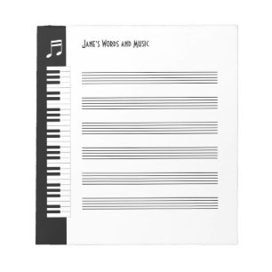 Bloc-note My Music - Musiciens Impromptu Notepad (S)