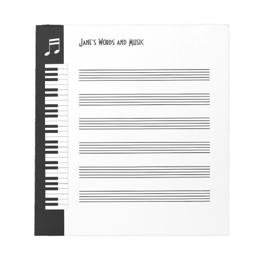 Bloc-note My Music - Musiciens Impromptu Notepad (S) (Devant)