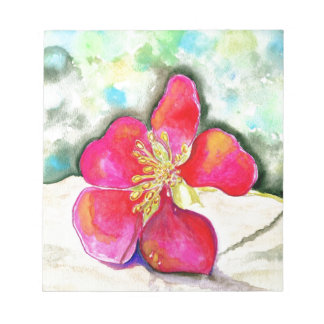 Bloc-note Mystery Pink Flower Watercolor