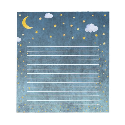 Bloc-note Mystic Galaxy Moon And Stars Night Time Notebook (Devant)