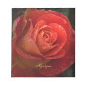 Bloc-note Mystique Dark Botanical Red Orange Rose Notepad (Devant)