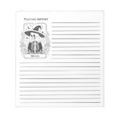 Bloc-note Mystique Gothique Tarot De Sorcière Noir Et Blanc (Devant)