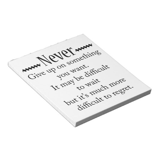 Bloc-note N'abandonne jamais (Incliné)