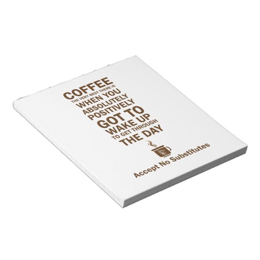 Bloc-note N'accepter aucun substitut (Incliné)