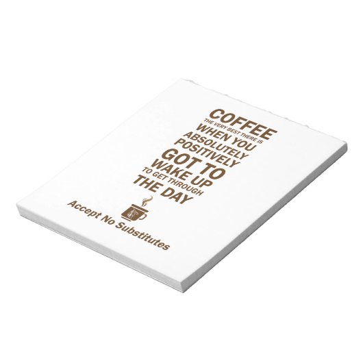 Bloc-note N'accepter aucun substitut (Tourné)