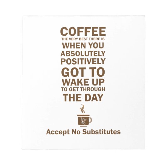 Bloc-note N'accepter aucun substitut (Devant)