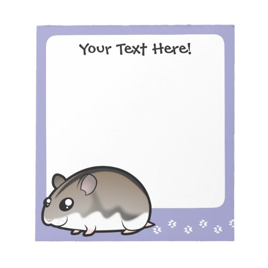 Bloc-note Nain de dessin animé Hamster (Devant)