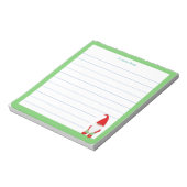 Bloc-note Nain moderne avec cadre vert ligné (Tourné)