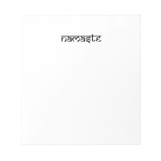 Bloc-note Namaste Design sur le style sanskrit (Devant)