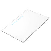 Bloc-note Name Calligraphy Script Plain Simple White Blue (Incliné)