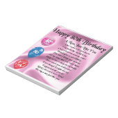 Bloc-note Nan Poem - 80e anniversaire (Tourné)