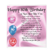 Bloc-note Nan Poem - 80e anniversaire (Devant)