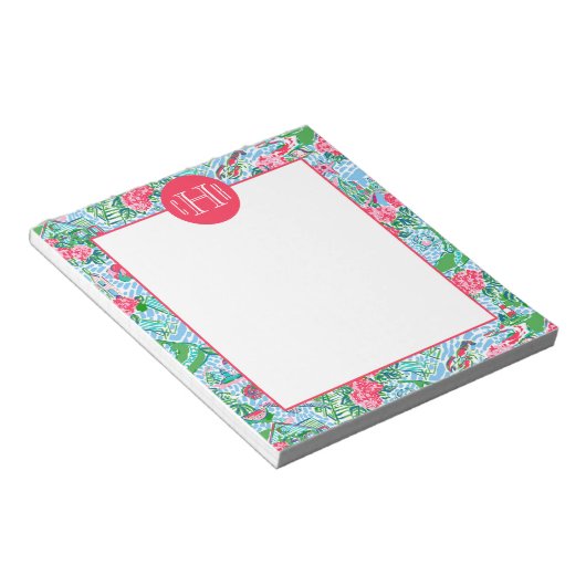 Bloc-note Nantucket Preppy Palm Beach Imprimer Monogramme (Incliné)