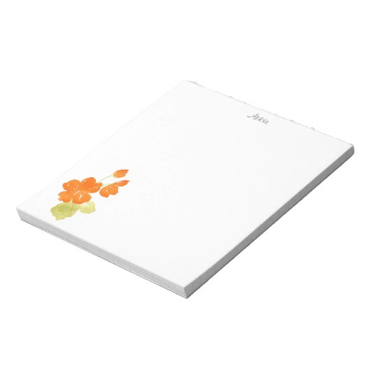 Bloc-note Nasturtiums aquarelles (Tourné)