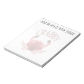 Bloc-note Nature Simple Style Crabby Typographie (Tourné)