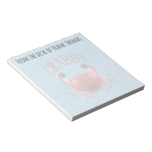 Bloc-note Nature Simple Style Crabby Typographie (Incliné)