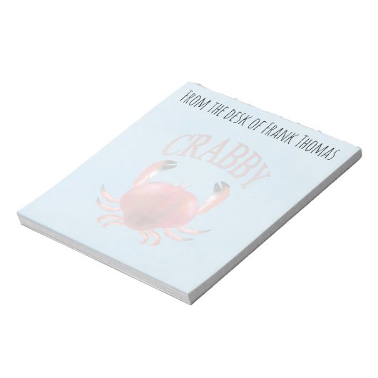 Bloc-note Nature Simple Style Crabby Typographie (Tourné)