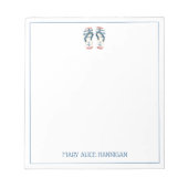 Bloc-note Nautical Anchor Flip Flops Personalized (Devant)