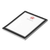 Bloc-note Nautical Personalized Notepad, Red Black Crab (Tourné)