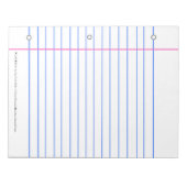 Bloc-note N'avez plus de papier recouvert de lin ? Écrire Su (Devant)