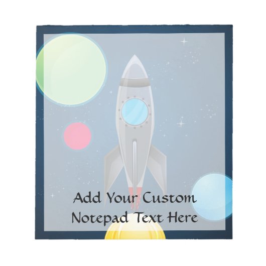 Bloc-note Navire à fusée spatiale (Devant)