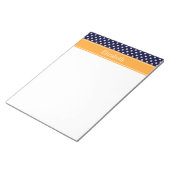 Bloc-note Navy Blue Wht Polka Dots Cantaloupe (Incliné)
