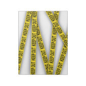 Bloc-note Ne pas rester à l'écart ne pas traverser la bande (Tourné)