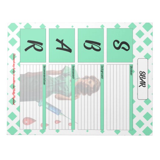 Bloc-note Ne vous faites pas de fondre _ Température SBAR (Devant)