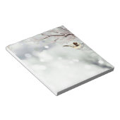 Bloc-note Neige doux poulet d'hiver givre d'oiseaux (Incliné)