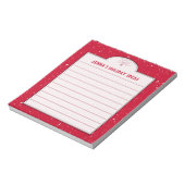Bloc-note Neige et Rouge Custom Holiday Shopping ou Idea Not (Tourné)